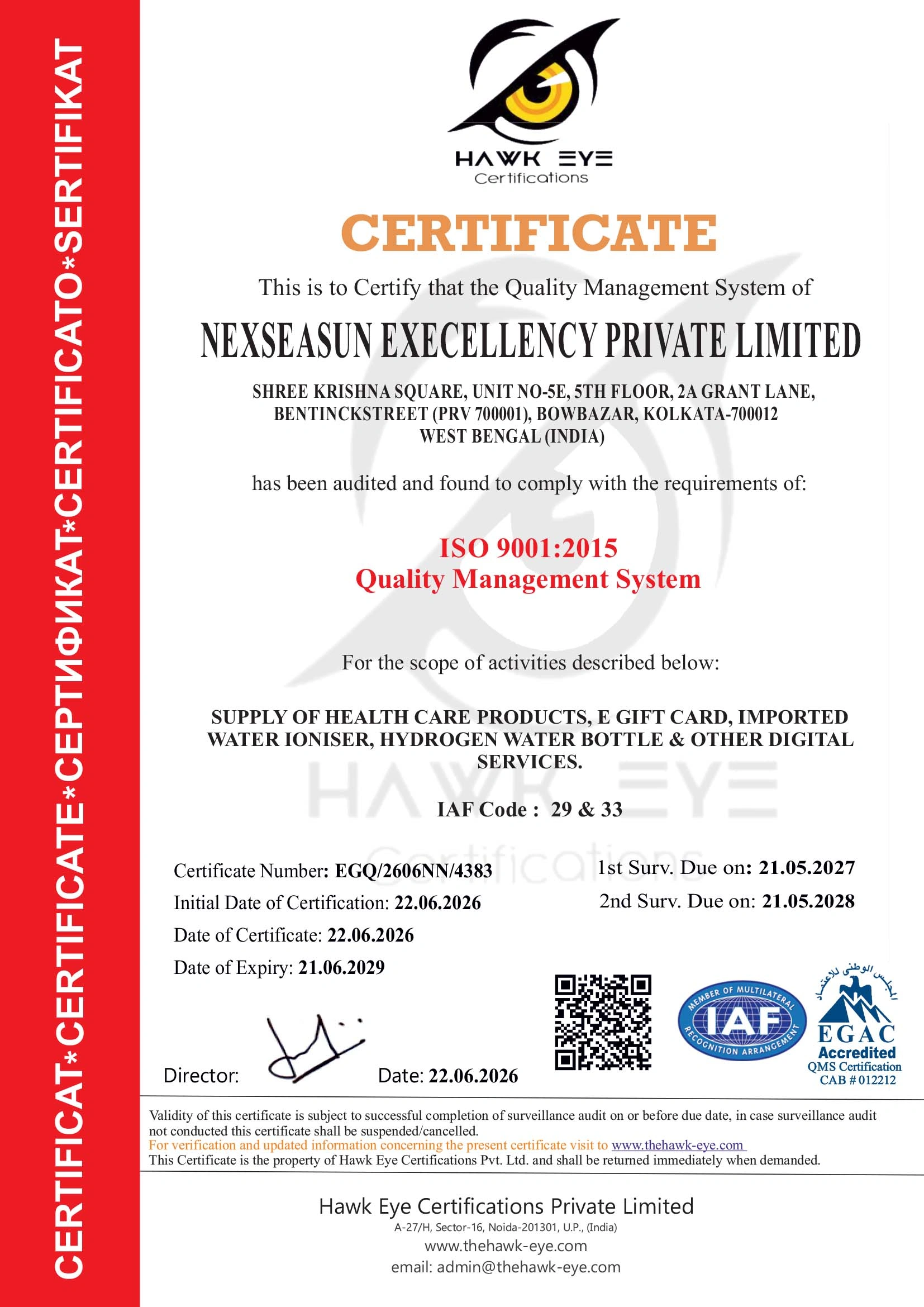 ISO 9001:2015 Certification